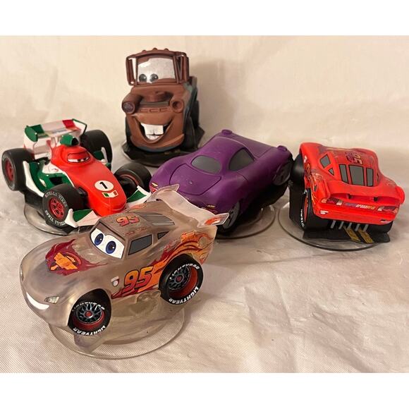 Disney Infinity 1.0 -Cars Lot of - 5 - Lightning McQueen Francesco Bernoulli